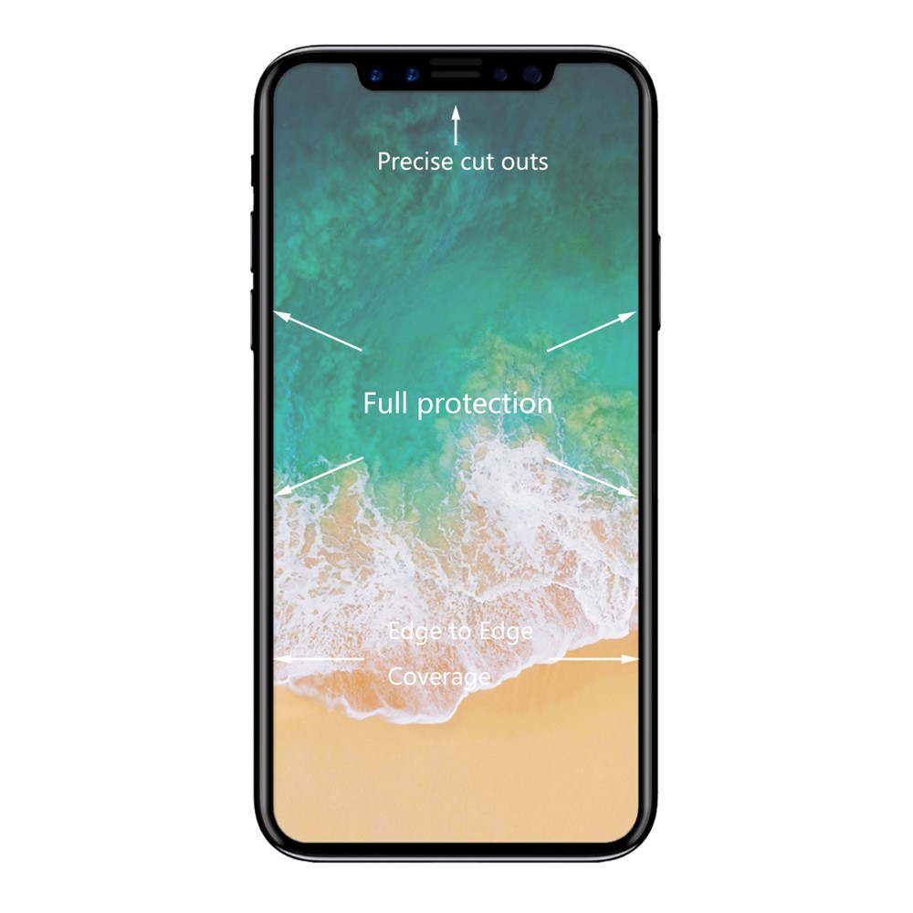 HAT PRINCE for iPhone XS /X/Ten 5.8-inch 3D Full Size Tempered Glass Screen Protector Guard 0.26mm - Black-3