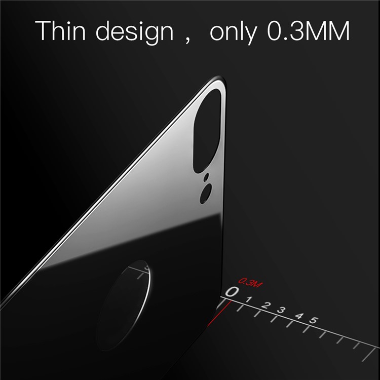 BASEUS Matte 0.33mm 3D Tempered Glass Back Protector for iPhone 8 / 7 4.7 inch - Black-3