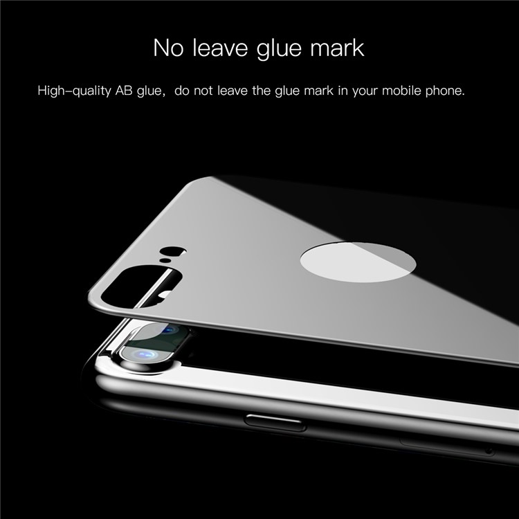 BASEUS Matte 0.33mm 3D Tempered Glass Back Protector for iPhone 8 / 7 4.7 inch - Black-7