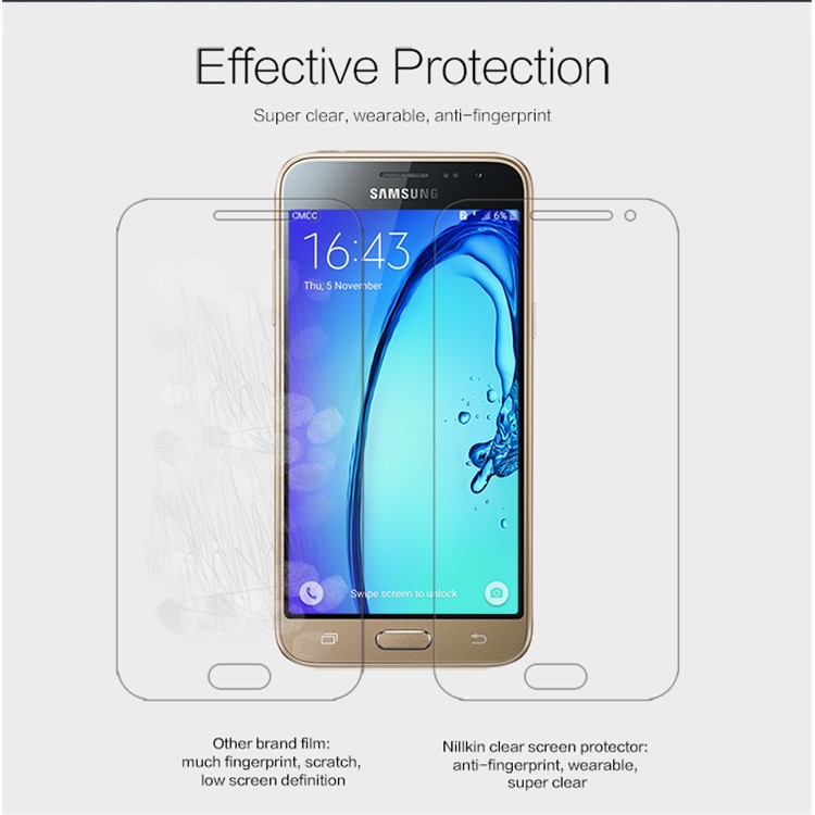 NILLKIN anti-Protetor de tela HD de impressão digital para Samsung Galaxy J3-3