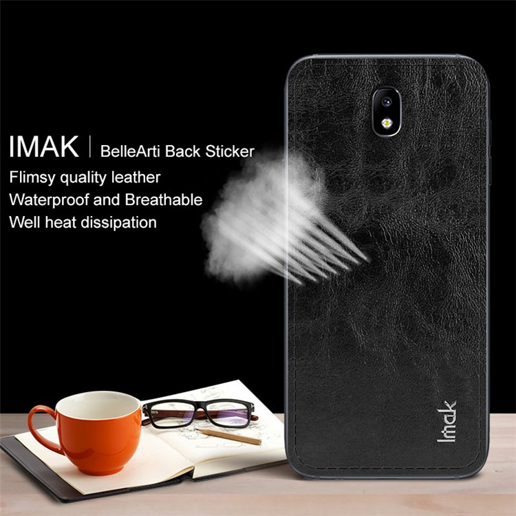 

IMAK BelleArti Back Sticker Filmy Leather Protector for Samsung Galaxy J7 (2017) EU/Asia Version / J7 Pro (2017) - Black, Galaxy J7 (2017)