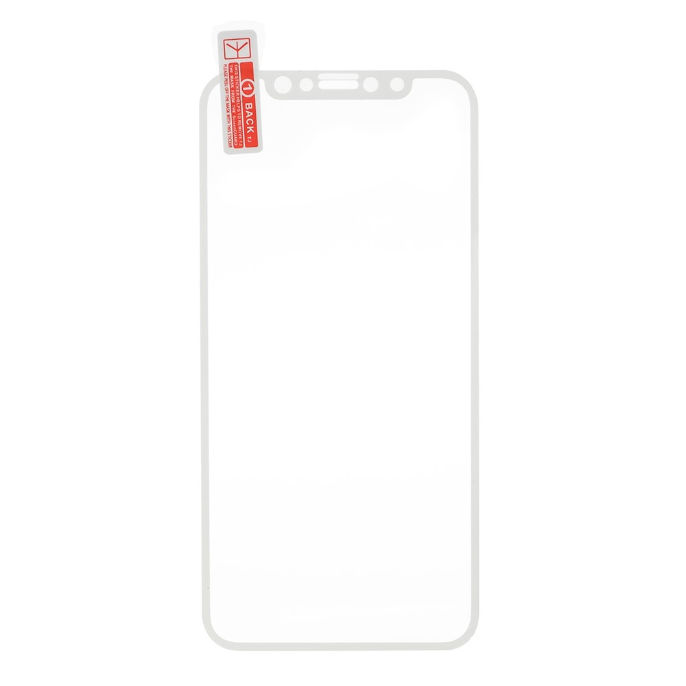 Silk Print Complete Cover Tempered Glass Screen Protector Film for iPhone Xs / X/10 5.8-inch - White-2