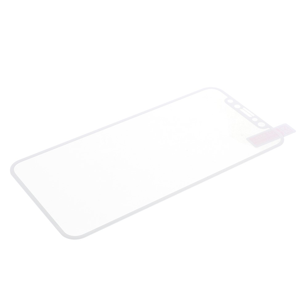 Silk Print Complete Cover Tempered Glass Screen Protector Film for iPhone Xs / X/10 5.8-inch - White-3