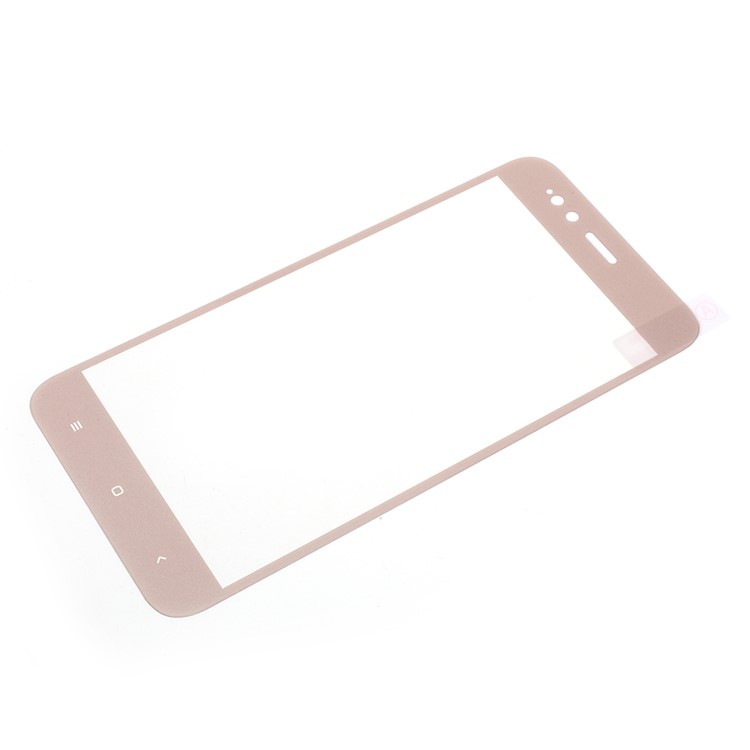 For Xiaomi Mi A1 / 5X Silk Print Full Screen Cover Mobile Tempered Glass Protector Film - Gold-3