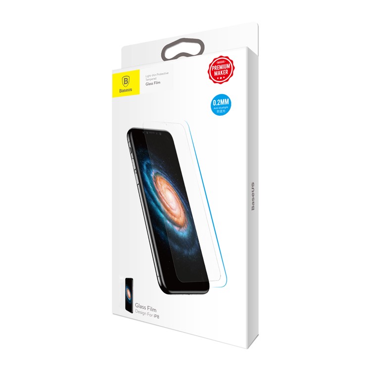 BASEUS para iPhone X / 10 Protector de pantalla de vidrio templado de endurecimiento secundario de 5,8 pulgadas de 0,15 mm (no completo)-8