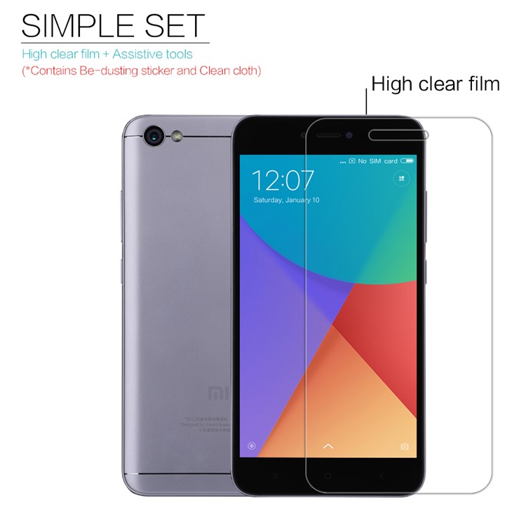 NILLKIN Ultra Clear Anti-fingerprint LCD Screen Protector for Xiaomi Redmi Note 5A-5
