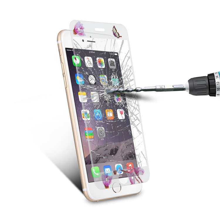 Embossing Front + Back Tempered Glass Films for iPhone 6s 6 - Butterflies & Wintersweet-7