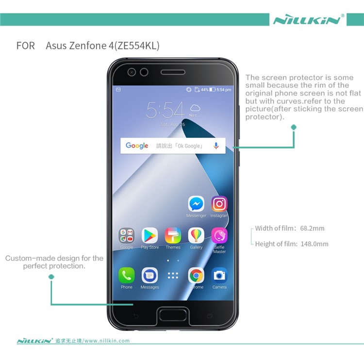 NILLKIN Matte Anti-scratch Screen Protector Film for Asus ZenFone 4 (ZE554KL)-6