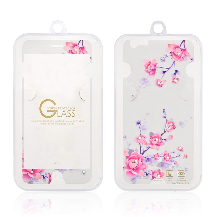 Embossing Front + Back Tempered Glass Films for iPhone 6s Plus / 6 Plus - Plum Blossom-11
