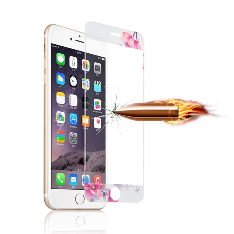 Embossing Front + Back Tempered Glass Films for iPhone 6s Plus / 6 Plus - Plum Blossom-4