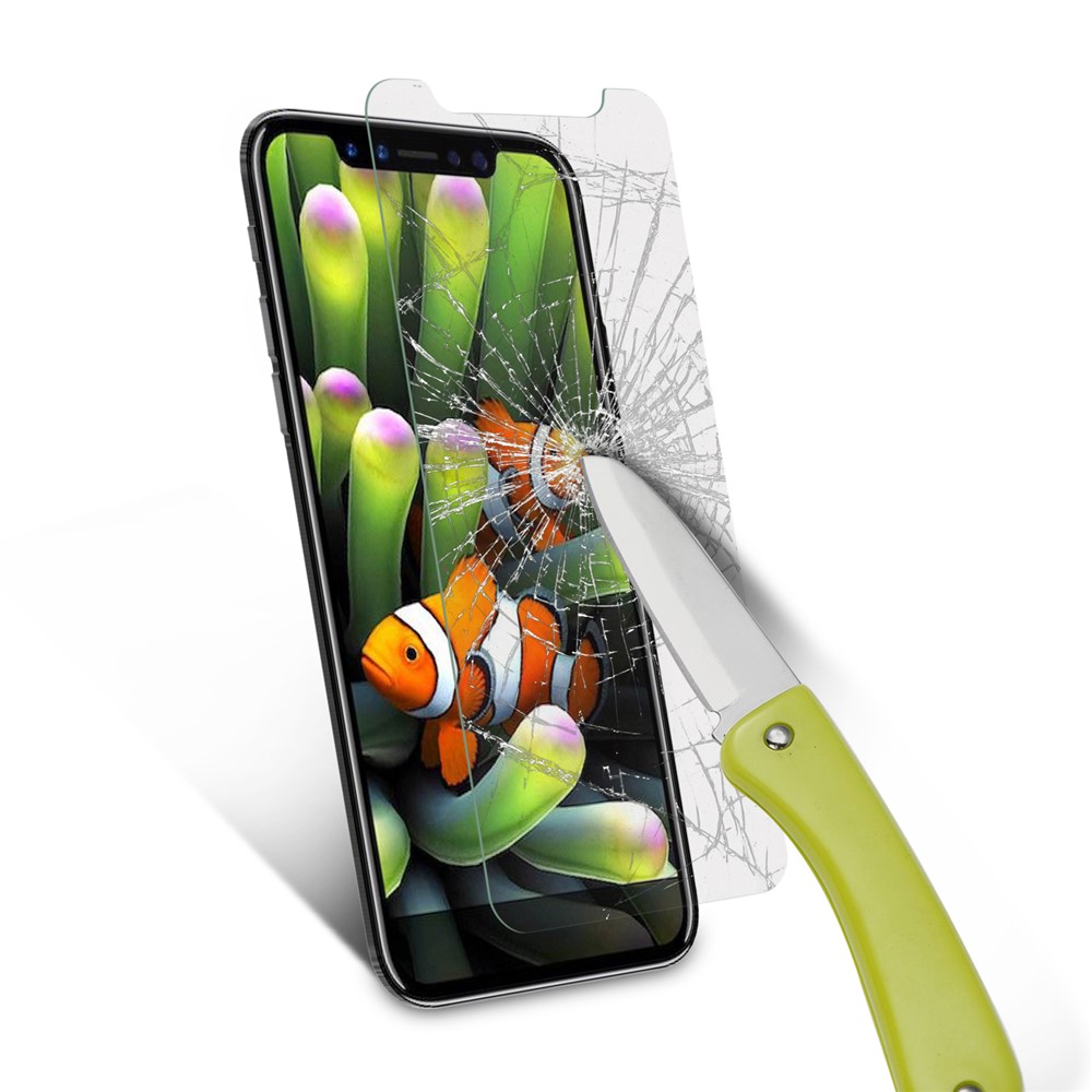 ANGIBABE 2.5D 0.3mm Tempered Glass Protector Guard for iPhone Xs / X/10 5.8-inch - Transparent-5