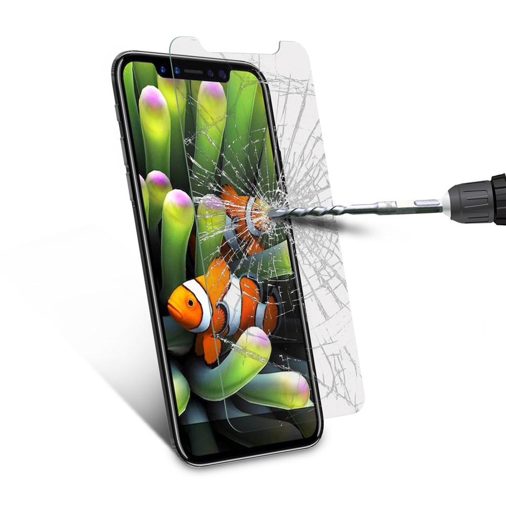 ANGIBABE 2.5D 0.3mm Tempered Glass Protector Guard for iPhone Xs / X/10 5.8-inch - Transparent-7