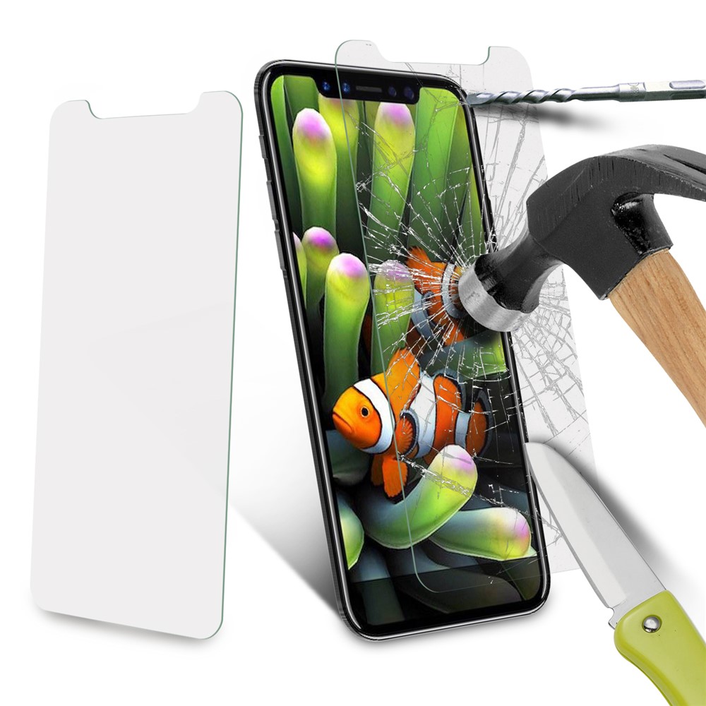ANGIBABE 2.5D 0.3mm Tempered Glass Protector Guard for iPhone Xs / X/10 5.8-inch - Transparent-8