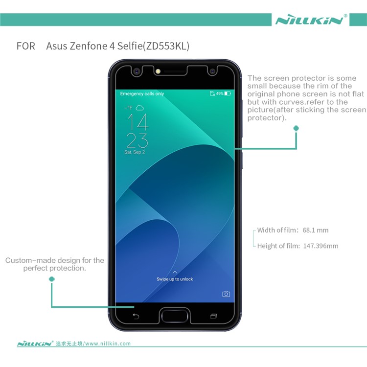 NILLKIN Matte Anti-Kratzer Displayschutzfolie für Asus Zenfone 4 Selfie ZD553KL-6