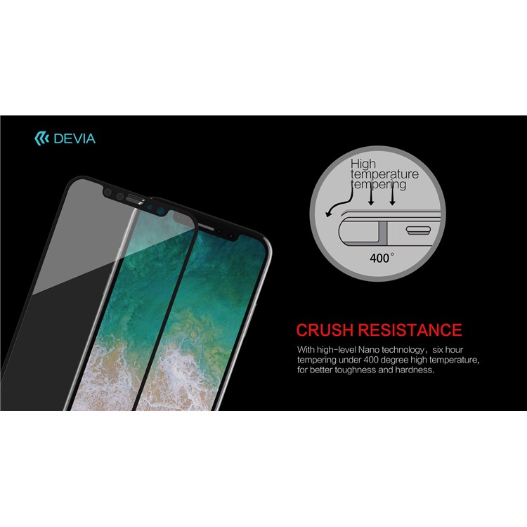 DEVIA Soft Edges 3D Tempered Glass Full Screen Protection Film for iPhone XS / X 5.8 inch-2