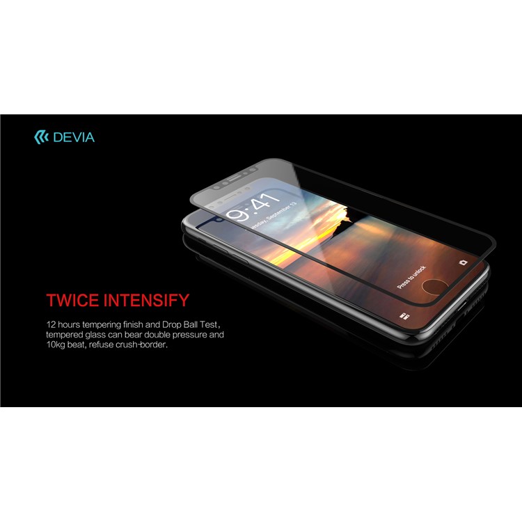 DEVIA Soft Edges 3D Tempered Glass Full Screen Protection Film for iPhone XS / X 5.8 inch-3