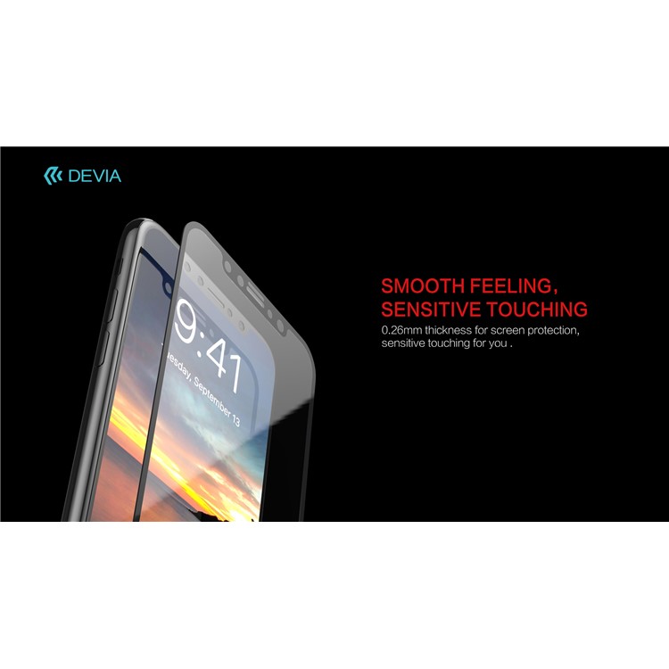 DEVIA Soft Edges 3D Tempered Glass Full Screen Protection Film for iPhone XS / X 5.8 inch-4