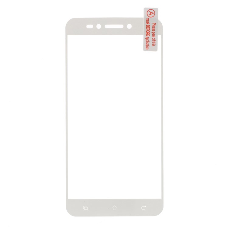 Full Coverage Silk Print Tempered Glass Screen Protector Film for Asus Zenfone Live ZB501KL - White-2