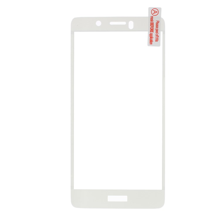 For Huawei Honor 6x (2016) Silk Print Full Screen Tempered Glass Film - White-2