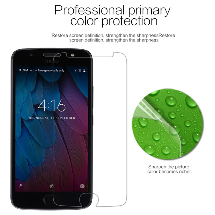NILLKIN HD Clear Anti-fingerprint LCD Screen Guard Film for Motorola Moto G5S-2
