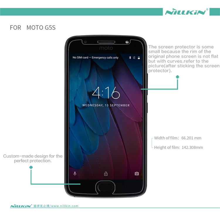 NILLKIN HD Clear Anti-fingerprint LCD Screen Guard Film for Motorola Moto G5S-6