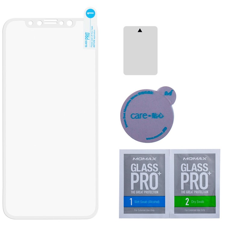 MOMAX 0.2mm Full Size Anti-explosion Tempered Glass Film for iPhone XS / X 5.8-inch - White-6