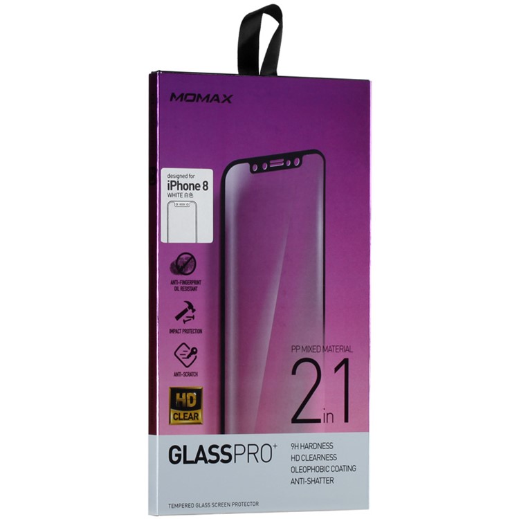 MOMAX 0.2mm Full Size Anti-explosion Tempered Glass Film for iPhone XS / X 5.8-inch - White-8