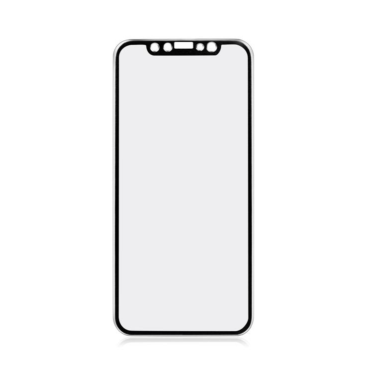 ANGIBABE 0.3mm Titanium Alloy Brushed Edge Full Screen Tempered Glass Protector for iPhone Xs / X - Black-2