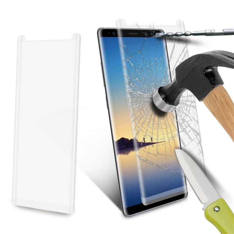 ANGIBABE for Samsung Note 8 SM-N950 Plated 3D Curved Complete Screen Tempered Glass Protector - Translucent-11
