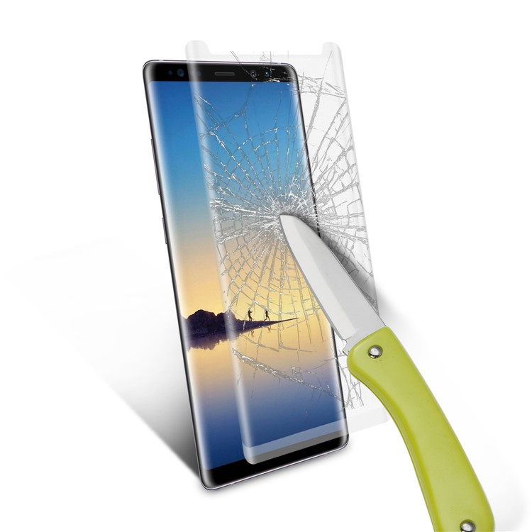 ANGIBABE for Samsung Note 8 SM-N950 Plated 3D Curved Complete Screen Tempered Glass Protector - Translucent-8