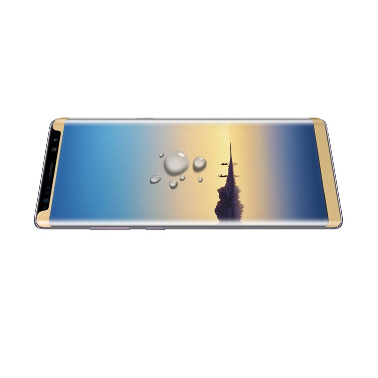 ANGIBABE Plated 3D Curved Complete Mobile Tempered Glass Protector Film for Samsung Note 8 SM-N950 - Gold-4
