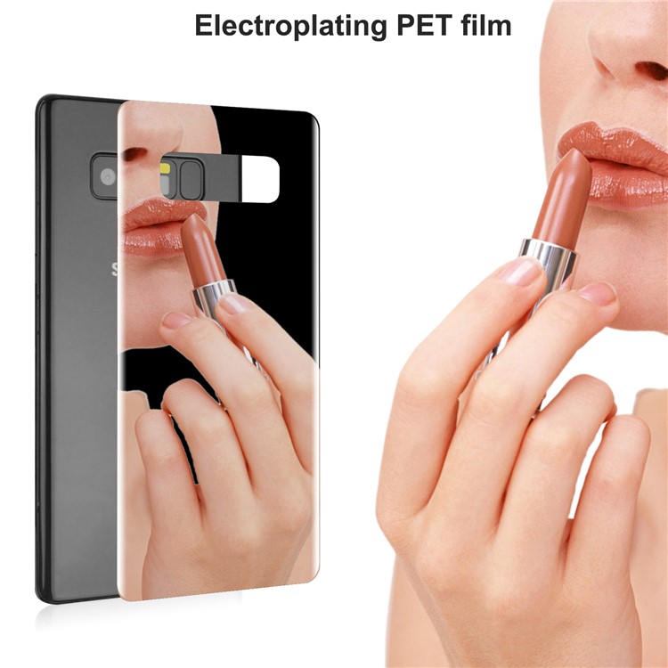 ANGIBABE 0.1mm Full Cover Plated Curved Soft PET Front + Back Screen Protector Film for Samsung Galaxy Note 8 SM-N950 - Black-10