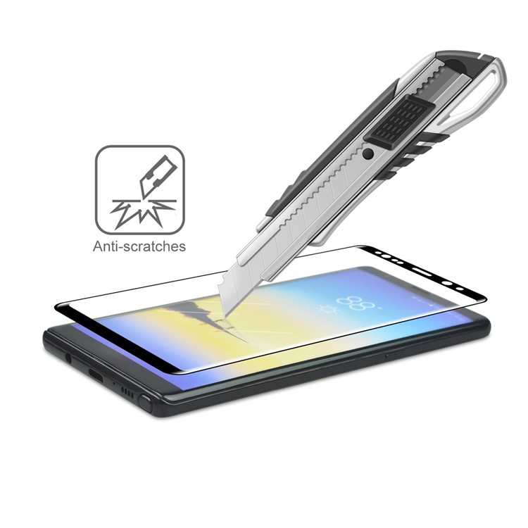 ANGIBABE 0.1mm Full Cover Plated Curved Soft PET Front + Back Screen Protector Film for Samsung Galaxy Note 8 SM-N950 - Black-4