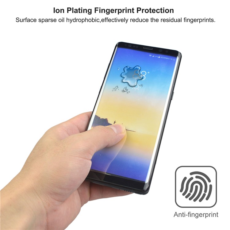 ANGIBABE 0.1mm Full Cover Plated Curved Soft PET Front + Back Screen Protector Film for Samsung Galaxy Note 8 SM-N950 - Black-5