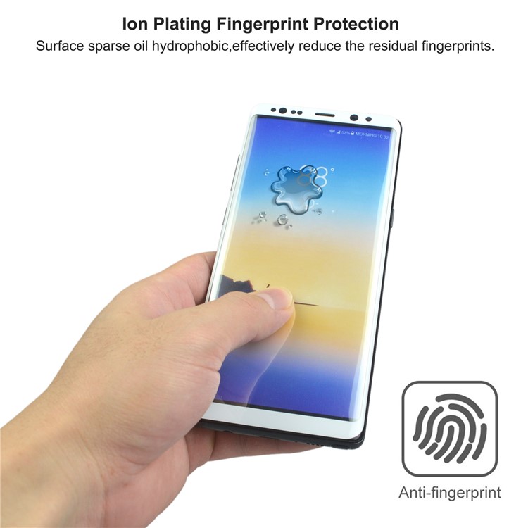 ANGIBABE 0.1mm Full Size Plated Curved Soft PET Front + Back Screen Protector Film for Samsung Galaxy Note 8 SM-N950 - White-5