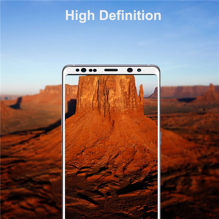 ANGIBABE 0.1mm Full Size Plated Curved Soft PET Front + Back Screen Protector Film for Samsung Galaxy Note 8 SM-N950 - White-6