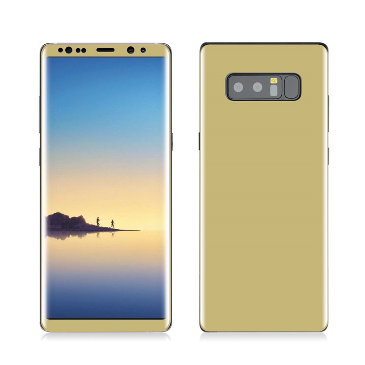 ANGIBABE 0.1mm Full Covering Plated Curved Soft PET Front + Back Screen Protector Film for Samsung Galaxy Note 8 SM-N950 - Gold-2