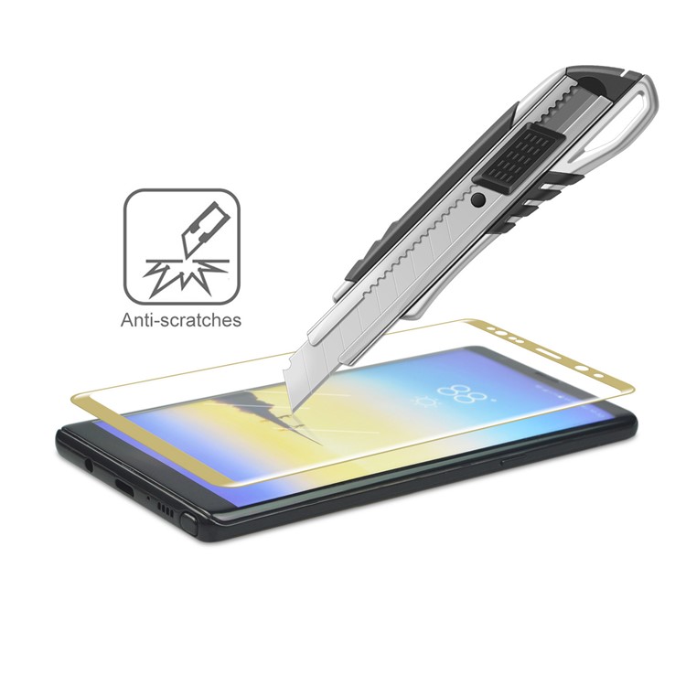 ANGIBABE 0.1mm Full Covering Plated Curved Soft PET Front + Back Screen Protector Film for Samsung Galaxy Note 8 SM-N950 - Gold-4