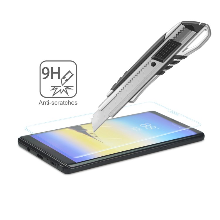 ANGIBABE 0.3mm Complete Size Curved Silk Print Mobile Tempered Glass Protector for Samsung Galaxy Note 8 SM-N950 - Transparent-4