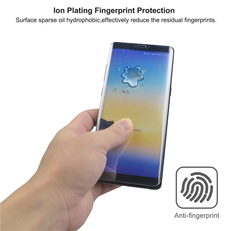 ANGIBABE 0.3mm Complete Size Curved Silk Print Mobile Tempered Glass Protector for Samsung Galaxy Note 8 SM-N950 - Transparent-6