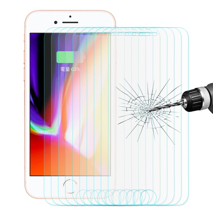 ENKAY 10pcs / Set Iphone 7 Plus / Iphone 8 Plus Ausgeglichenes Glasschirmschützer 0.26mm 9H 2.5D Bogenrand-1