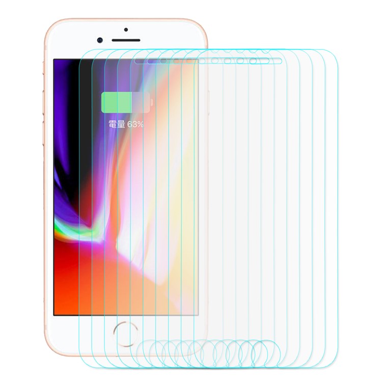 ENKAY 10pcs / Set Iphone 7 Plus / Iphone 8 Plus Ausgeglichenes Glasschirmschützer 0.26mm 9H 2.5D Bogenrand-2