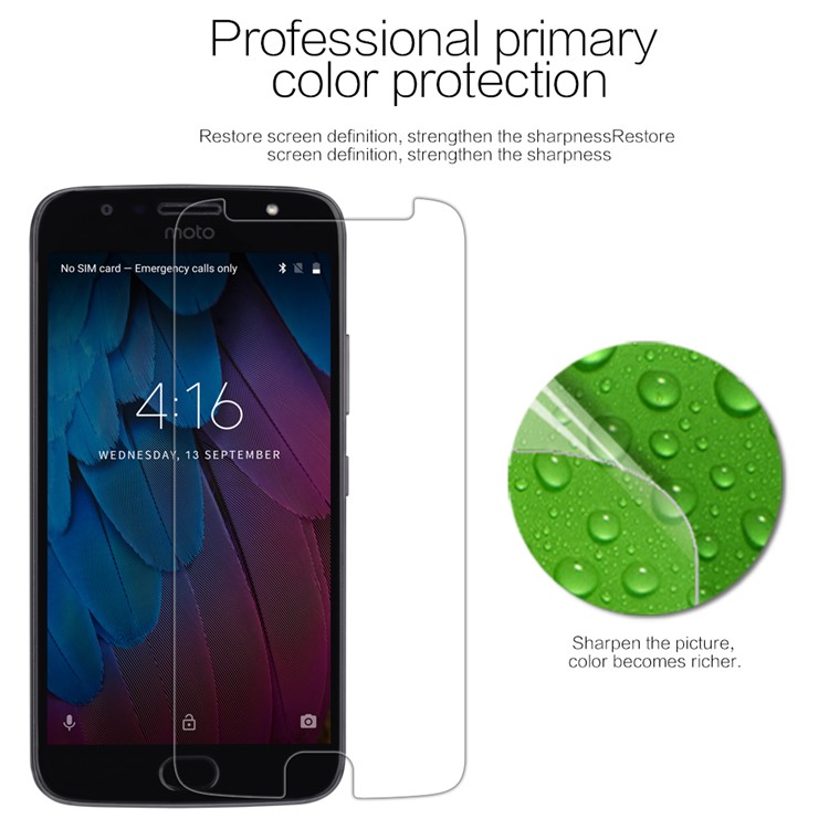 NILLKIN HD Clear Screen Guard Anti-fingerprint Protector Film for Motorola Moto G5S Plus-2