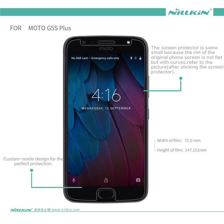 NILLKIN HD Clear Screen Guard Anti-fingerprint Protector Film for Motorola Moto G5S Plus-6