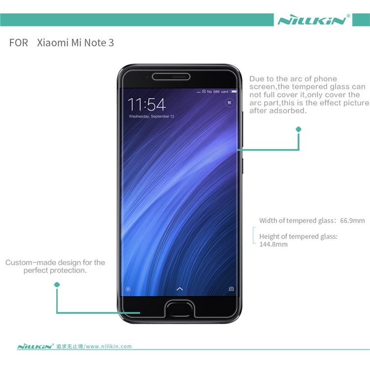 NILLKIN Amazing H+PRO Tempered Glass Screen Protector Anti-Explosion for Xiaomi Mi Note 3-12