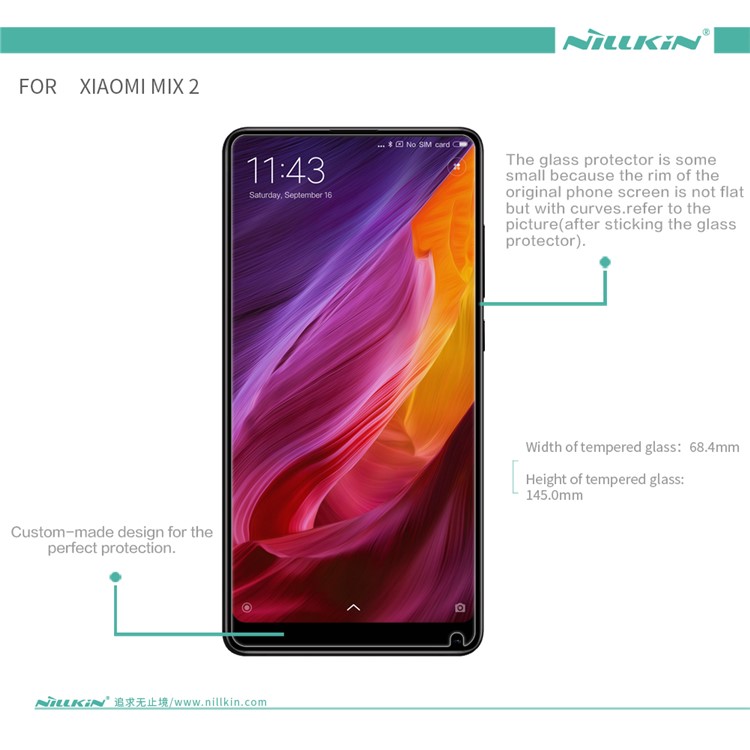 NILLKIN Amazing H + PRO protetor de tela de vidro temperado anti-explosão para Xiaomi Mi Mix 2-12