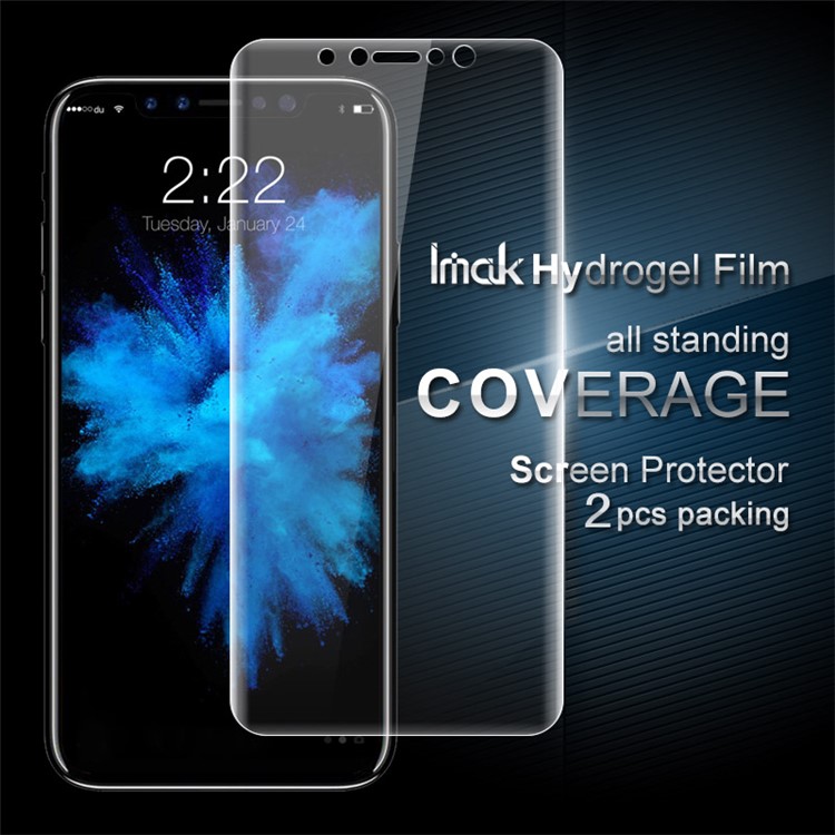 

IMAK 2шт Упаковка для iPhone X Мягкая гидрогель Полный экран протектор фильм, iPhone X