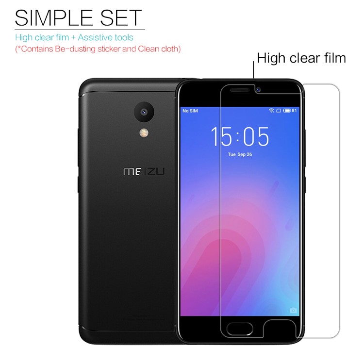 NILLKIN HD Clear Screen Guard Anti-fingerprint Protector Film for Meizu M6-5
