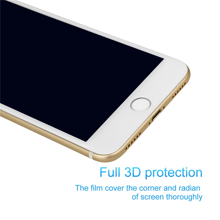 BASEUS for iPhone 8/7 4.7 inch 3D Curved Full Glue Full Coverage Soft PET Screen Tempered Glass Guard Film 0.23mm - White-2