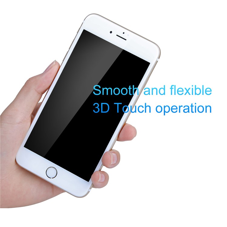 BASEUS for iPhone 8/7 4.7 inch 3D Curved Full Glue Full Coverage Soft PET Screen Tempered Glass Guard Film 0.23mm - White-5